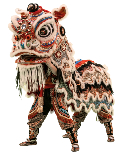 un dragon leon de la danza tradicional china
