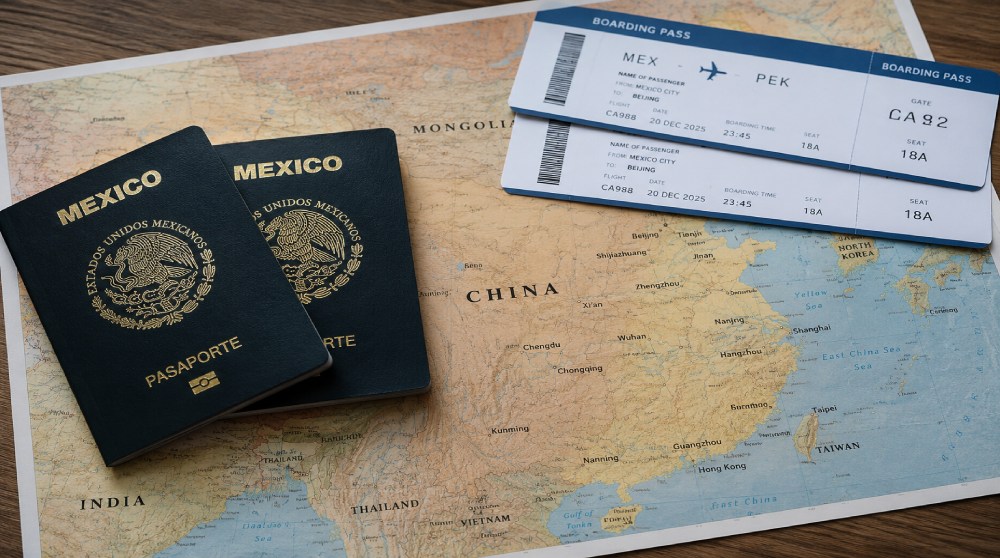 pasaporte viaje a china
